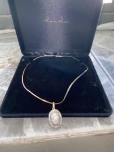 Gargantilha De Ouro 18k Branco E Dourado