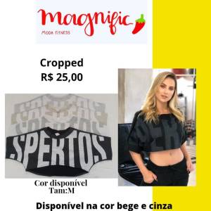 Cropped Moletom Tamanho nico Novo