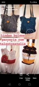 Centro De Mesa Lindo .bolsas De Croch  Maravilhosas
