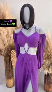 Promoo - Vestido Roxo Viscolinho, Divo (ltima Pea)
