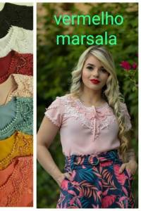 Blusas Romnticas Evanglicas Bordadas Social
