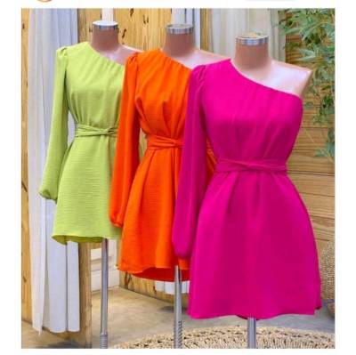 Vestido Mula Manca Com Cinto Crepe Dunas Sem Bojo