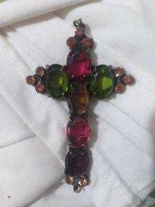 Pingente Crucifixo De Pedras