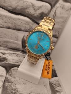 Relgio Feminino Prova Dgua Fundo Azul Atlantis