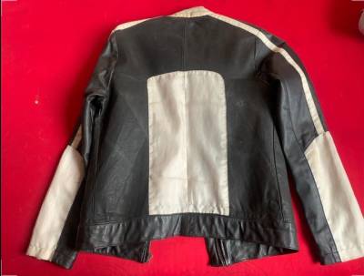 Jaqueta De Couro E Nylon Tamanho P