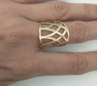 Anel Folheado A Ouro 18k