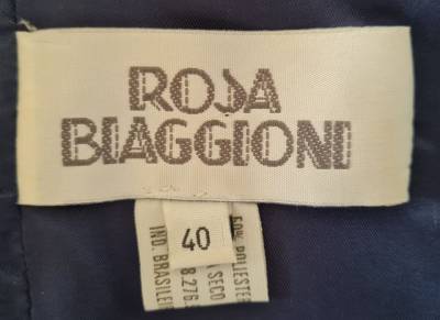 Lindo Conjunto Azul Em Gorguro De Seda!