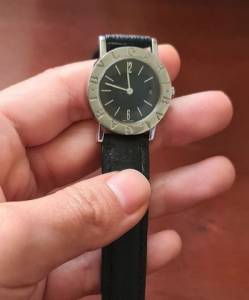 Relgio Bulgari Pulseira De Couro