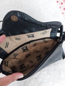 Bolsa Preta Em Couro Legtimo Nova