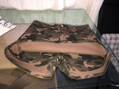 Short Saia Jeans Militar Plus Size