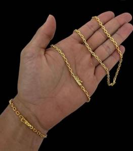 Conjunto Cadeado Moeda Antiga