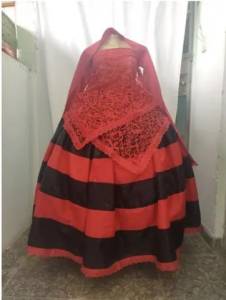Saia Umbanda Roupa Candombl Pomba Gira Luxo Exu Esquerda