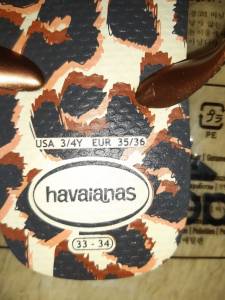 Chinelo Tamanho 33 34