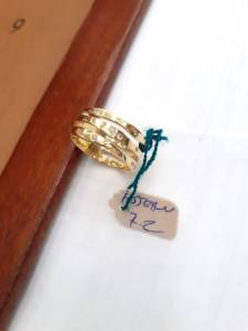 Anel Em Ouro Amarelo Modelo 3 Voltas Com Brilhantes  Hstern Cabo
