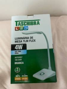 Luminria De Mesa Articulada Em Led Tlm Flex 4w Luz Branca