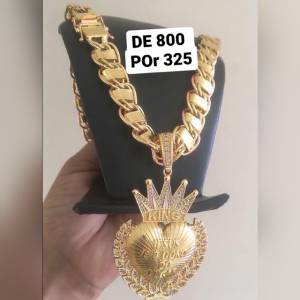 Cordo Dubai 70cm 15mm Banhado A Ouro 18k