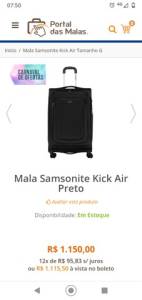 Mala De Viagem Samsonite Grande