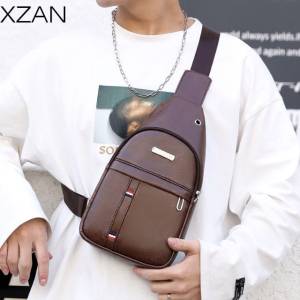 Mini Bolsa Masculina Transversal Bolsa De Peito Couro