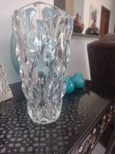 Vaso Em Vidro Decorado