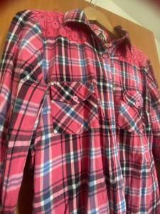 Camisa Xadrez Rosa Veste 42/44