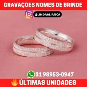 Alianas De Prata 925 - Gravao De Graa