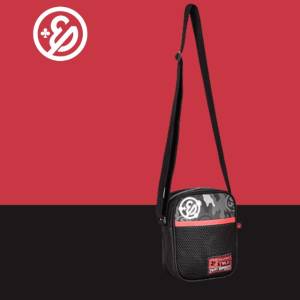 Bolsa Transversal Masculina Shoulder Bag Pochete Enaldinho Cinza