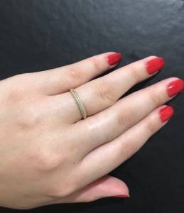 Meia Aliana De Ouro 18k