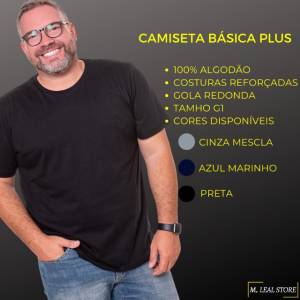 Camisa Masculina Polo E Bsicas Plus Size G1 - Qualidade