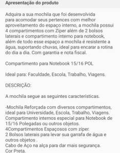 Mochila ( No Abaixo O Valor Ok)