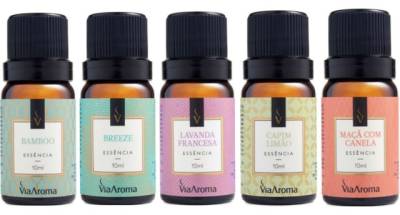 Essencias Aromatizantes Via Aroma Kit Top 5 Mais Vendidas