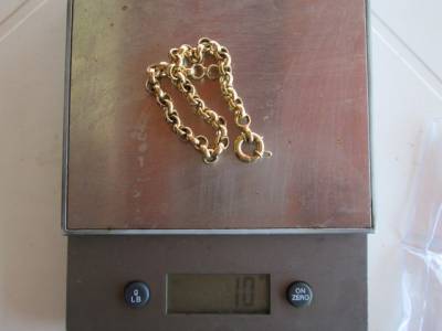 Pulseira Ouro 18k Oca Elo Portugus Com 10g