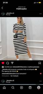 Vestido Longo Preto Preto Poa E Conjunto De Listras