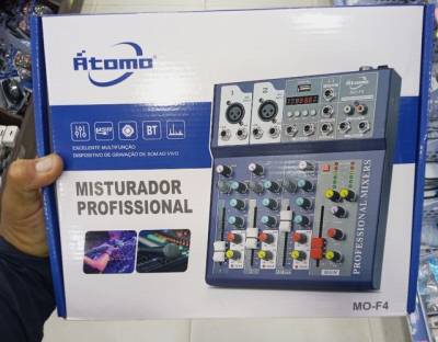 Mesa De Som Profissional 4 Canais Bluetooth tomo Mp3 Xlr Usb