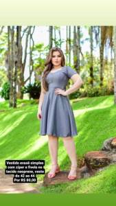 Vestido Evas Simples Com Ziper