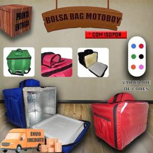 Bag Pizza Motoboy Lanches Delivery Bolso Pequeno Novas Com Isopor 42litros