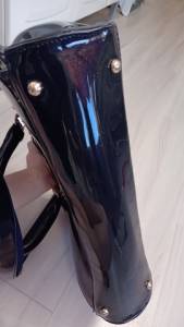 Bolsa Preta Em Verniz