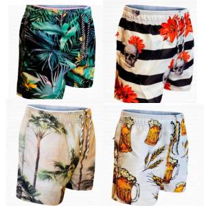 Shorts Masculino Mauricinho Tactel Premium Bermuda Praia Surf