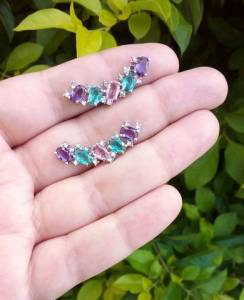Brinco Ear Cuff Zircnias Colors