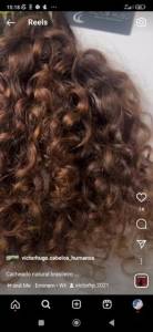 Cabelo 55 Cm Humano Brasileiro Cacheado  Natural