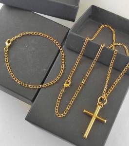 Corrente Banhada A Ouro Kit Completo Promoo.