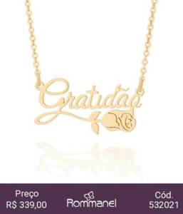 Vendo Colar Gratido Rommanel