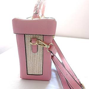 Bolsa Feminina Palha Ba Luxo Estruturada