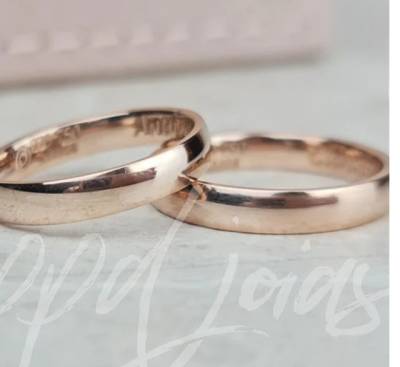 Aliana Tradicional - Ouro 18k Rose