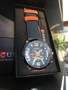 Relgio Curren 8329 Pulseira De Couro Original