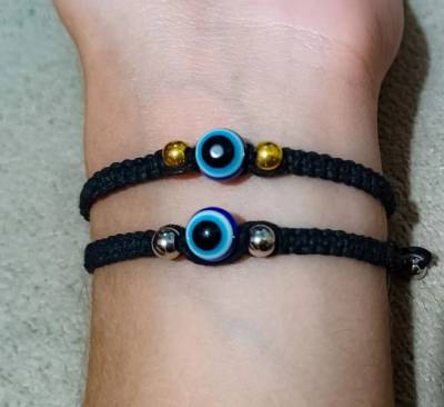 Pulseira Macram Olho Pirmide!