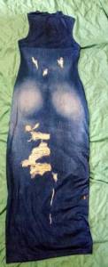 Lindo Vestido Colado Malha Tipo Jeans
