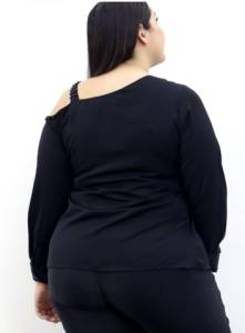 Blusa Manga Longa Plus Size