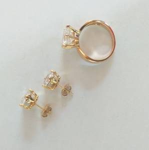 Conjunto Anel E Brinco Romanel