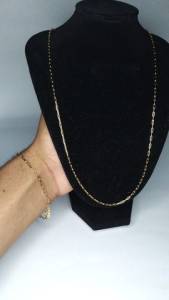 Kit Corrente E Pulseira  Banhados A Ouro 18k