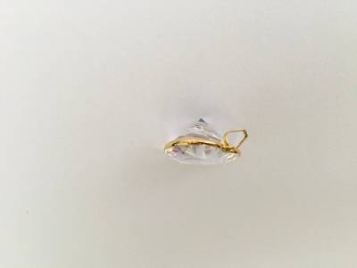 Ouro 18k Pingente Com Zircnia
